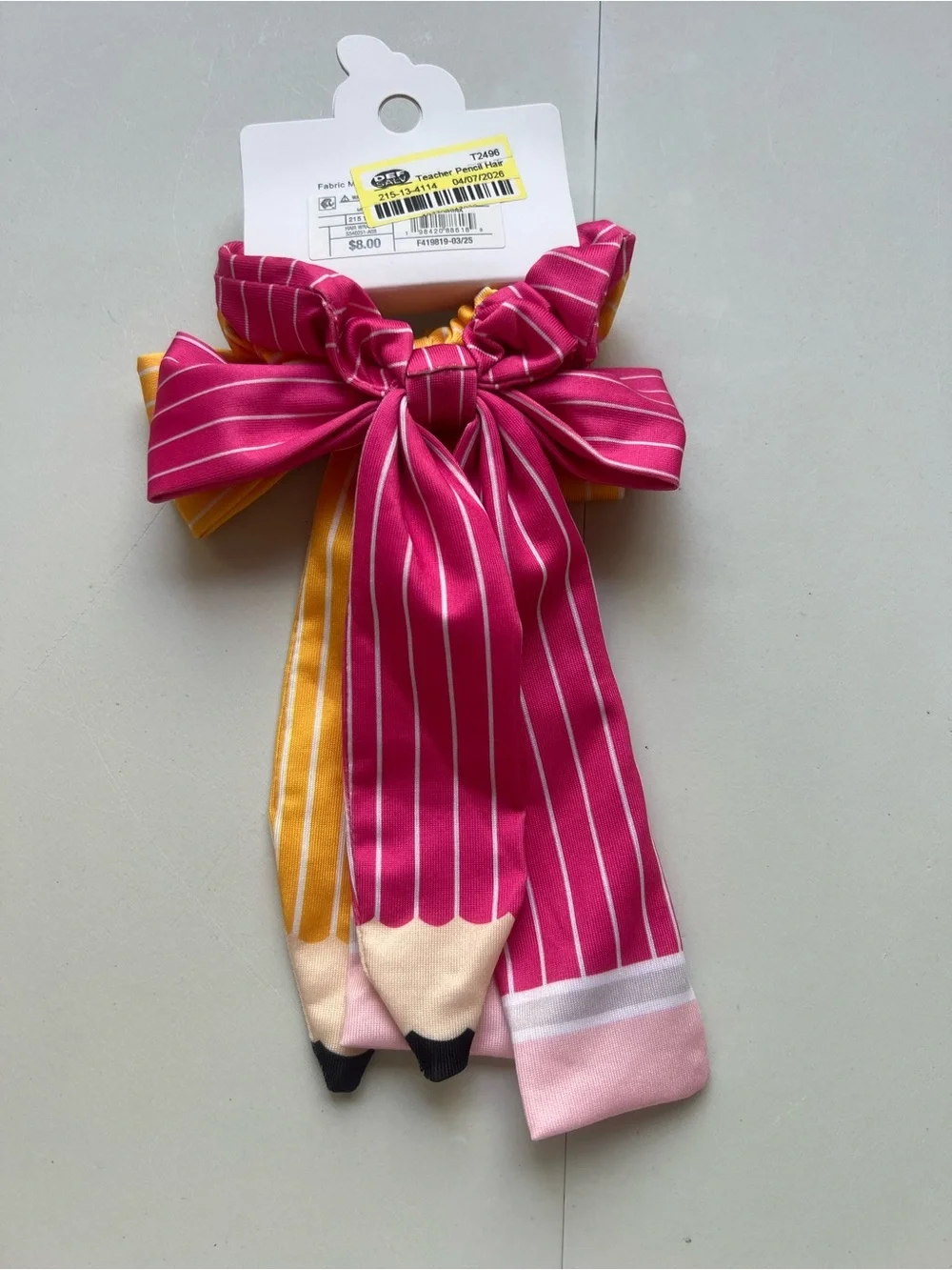 Pencil-Inspired Bow Hair Scarf
